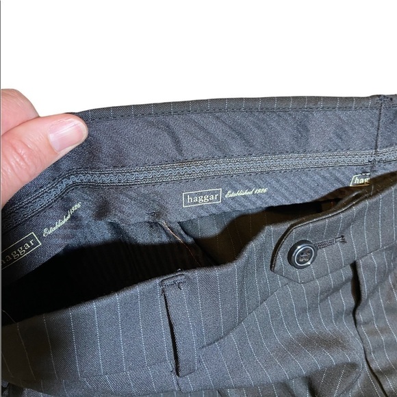 Haggar NWT pin stripe pants with flexible waist. Size 42W x 32L. New with tags! - Picture 3 of 5